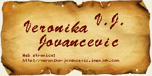 Veronika Jovančević vizit kartica